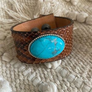 Justin genuine snake cuff